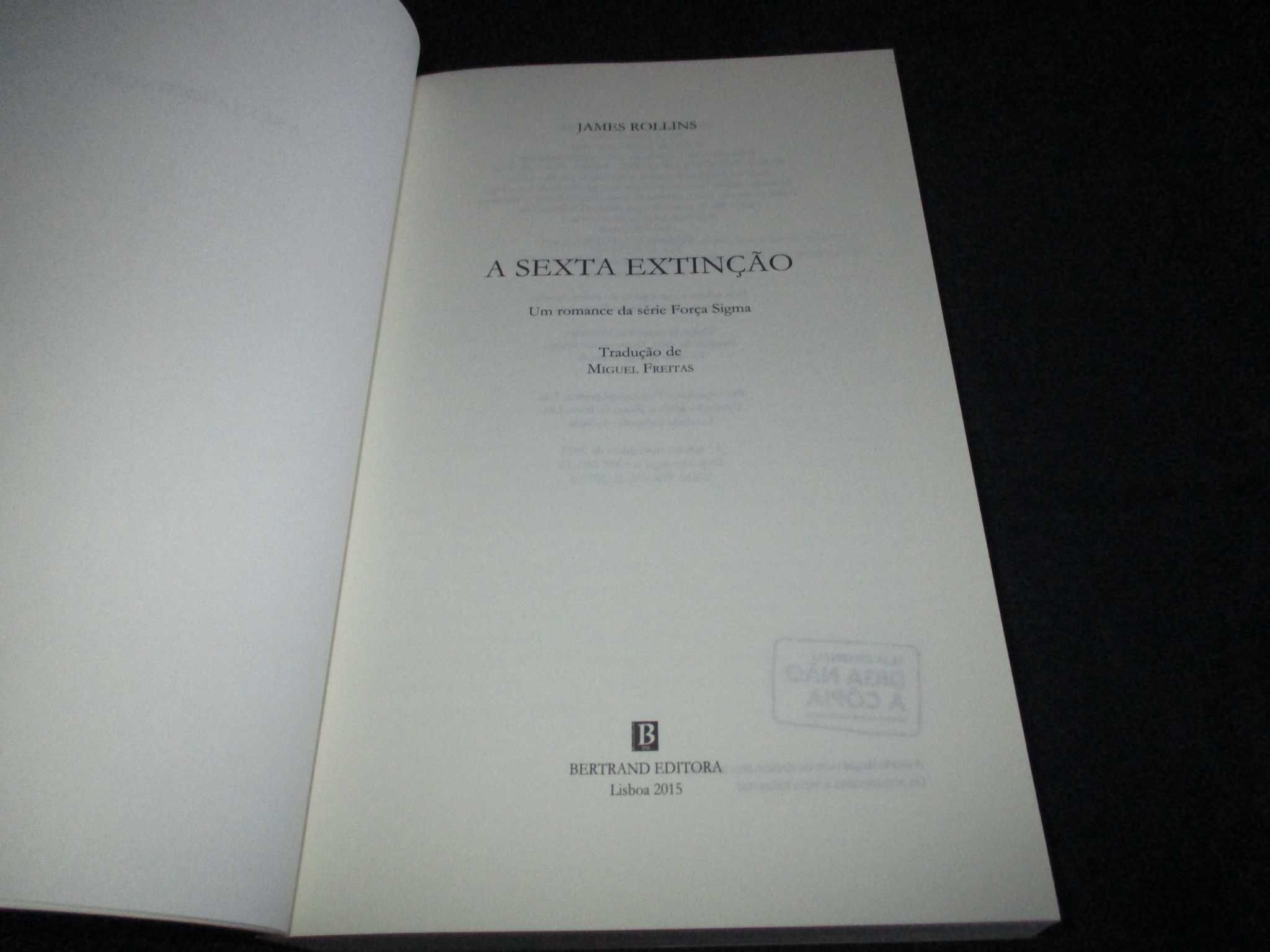 Livro A Sexta extinção Força Sigma James Rollins