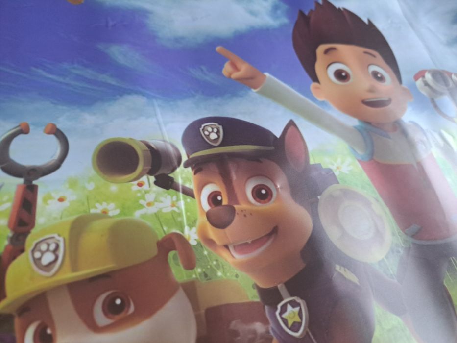 Psi patrol naklejka do pokoju dzieciego plus gratis plakat elza