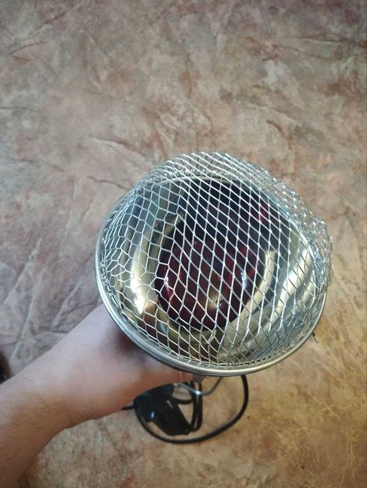 Инфракрасная лампа 50 Вт с защитной сеткой (для рептилий и др.)