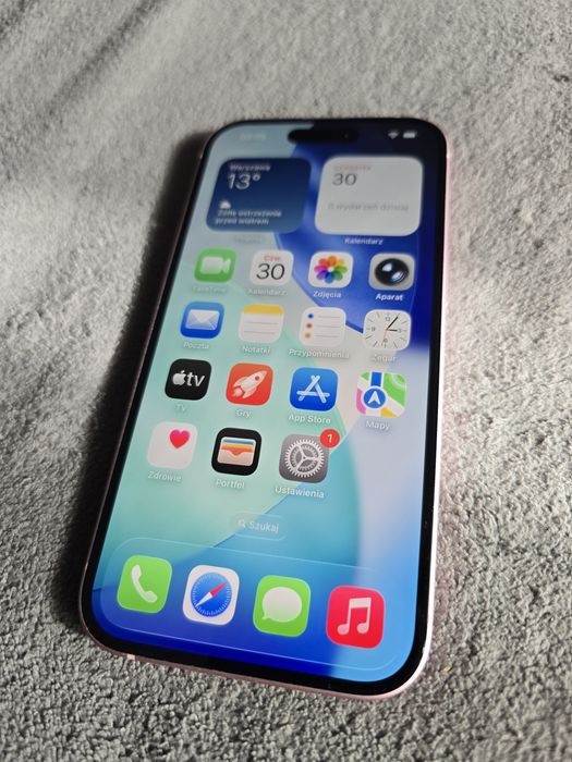 iPhone 15 128 GB różowy - jak NOWY + 2x Etui