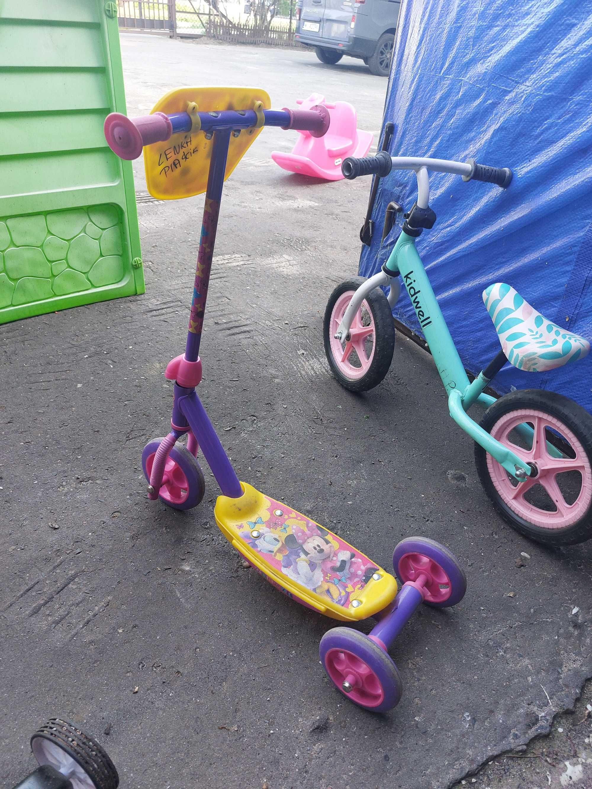 Zestaw Rower hulajnoga wózek dla lalek  wiek 2-5 lat