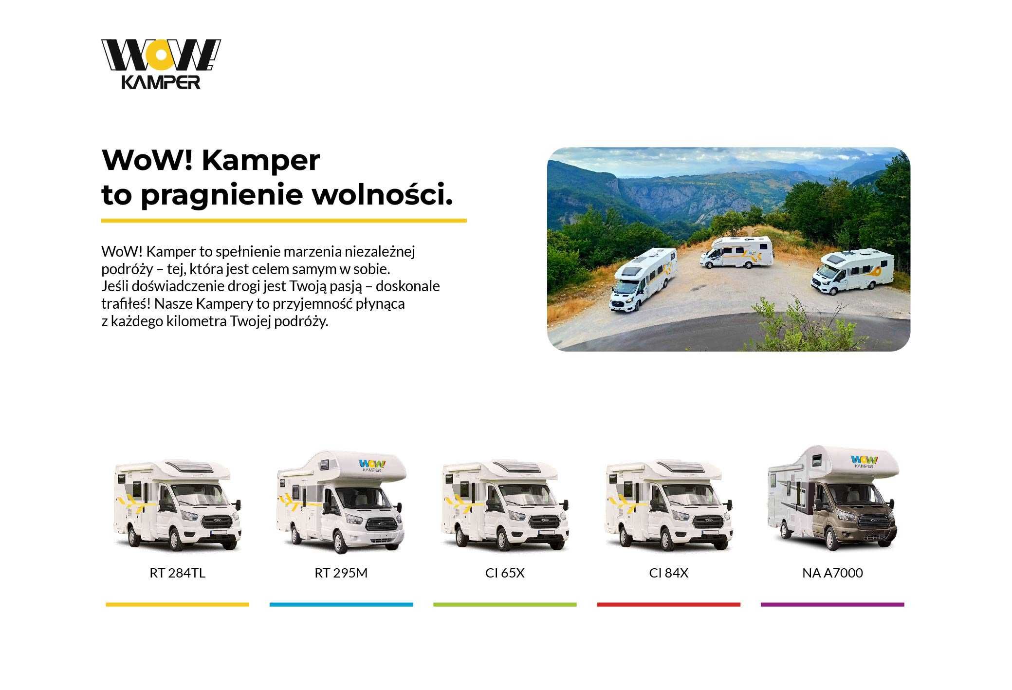 KAMPER - Wynajem Kampera - WoW! Automat, nawet 6 osobowe! CIN