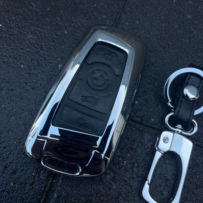 Чехол для смарт ключа хром BMW F01 F07 F10 F20 F25 F30 F32 F34 F36 БМВ