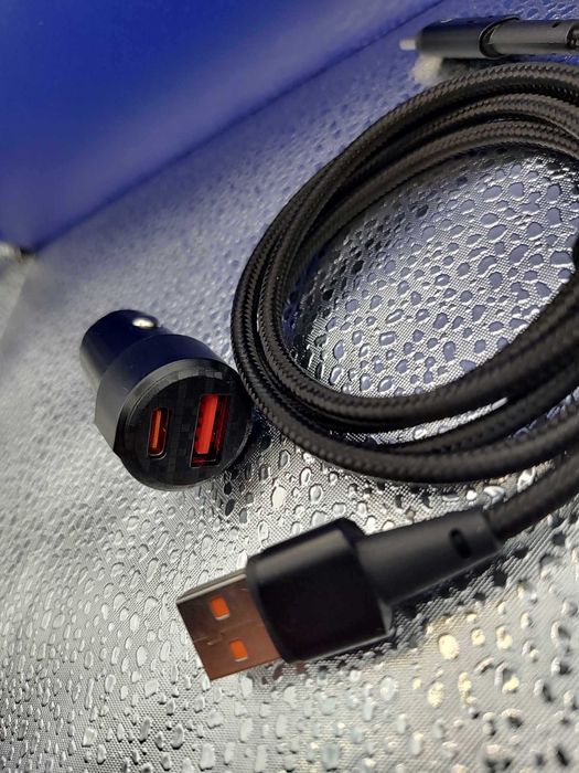 Ładowarka samochodowa 50W + kabel USB-C | Szybkie ładowanie PD QC