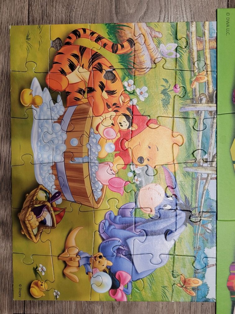 Zestaw komplet puzzli Trefl 24 maxi 30 drewniane Psi Patrol Koci domek