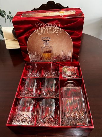 Garrafa de whisky + copos - Conjunto Opera