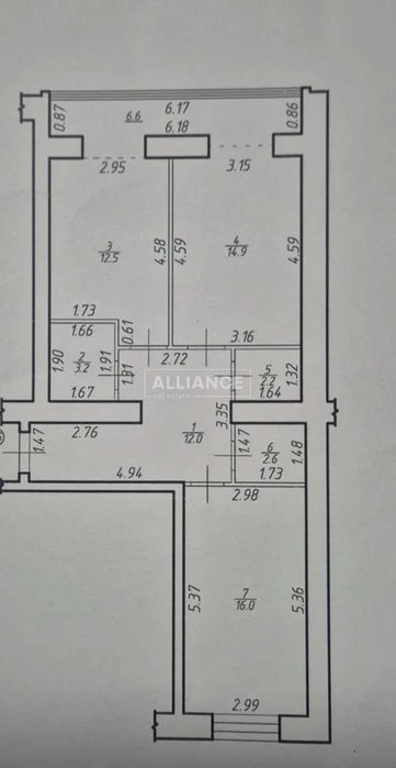 2к квартира! Центр. Мельника 10!