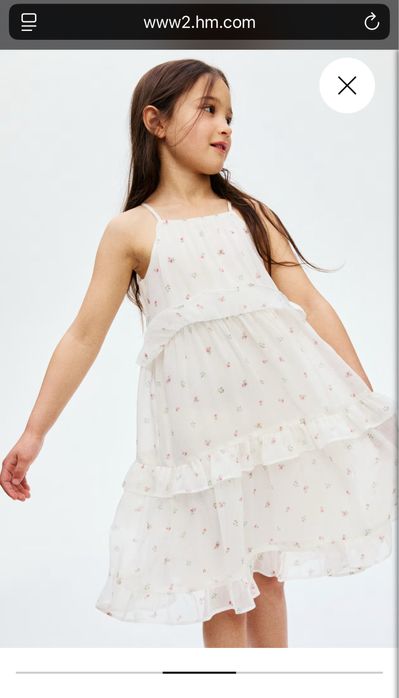 Шифоновий сарафан H&M, шифонова сукня для дівчинки H&M