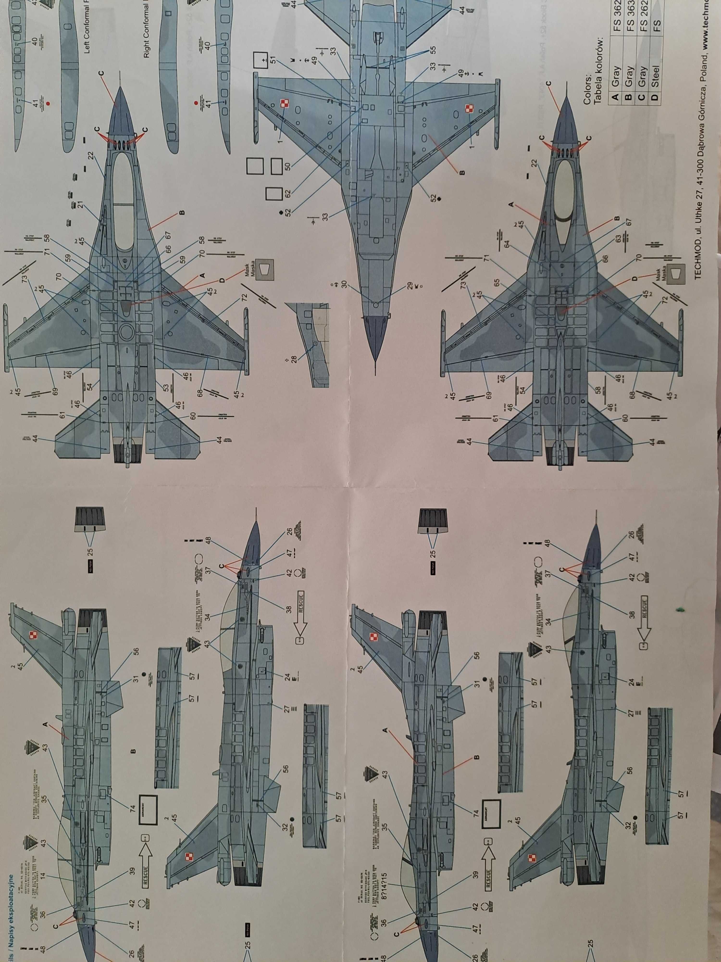 F-16 C/D BLOCK 52+ Polska f-my Kinetic skala 1:48