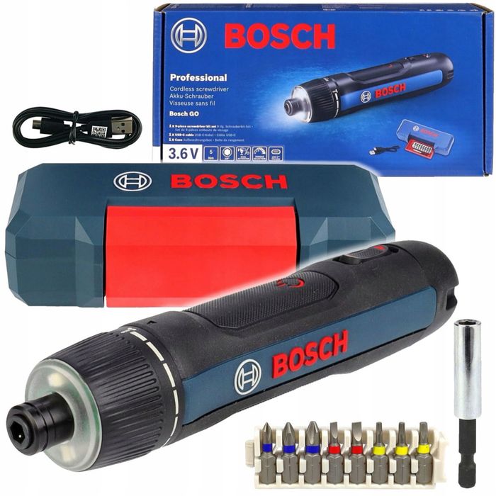 BOSCH WKRĘTAK AKUMULATOROWY inteligetna wkrętarka 8 końcówek Z ETUI
