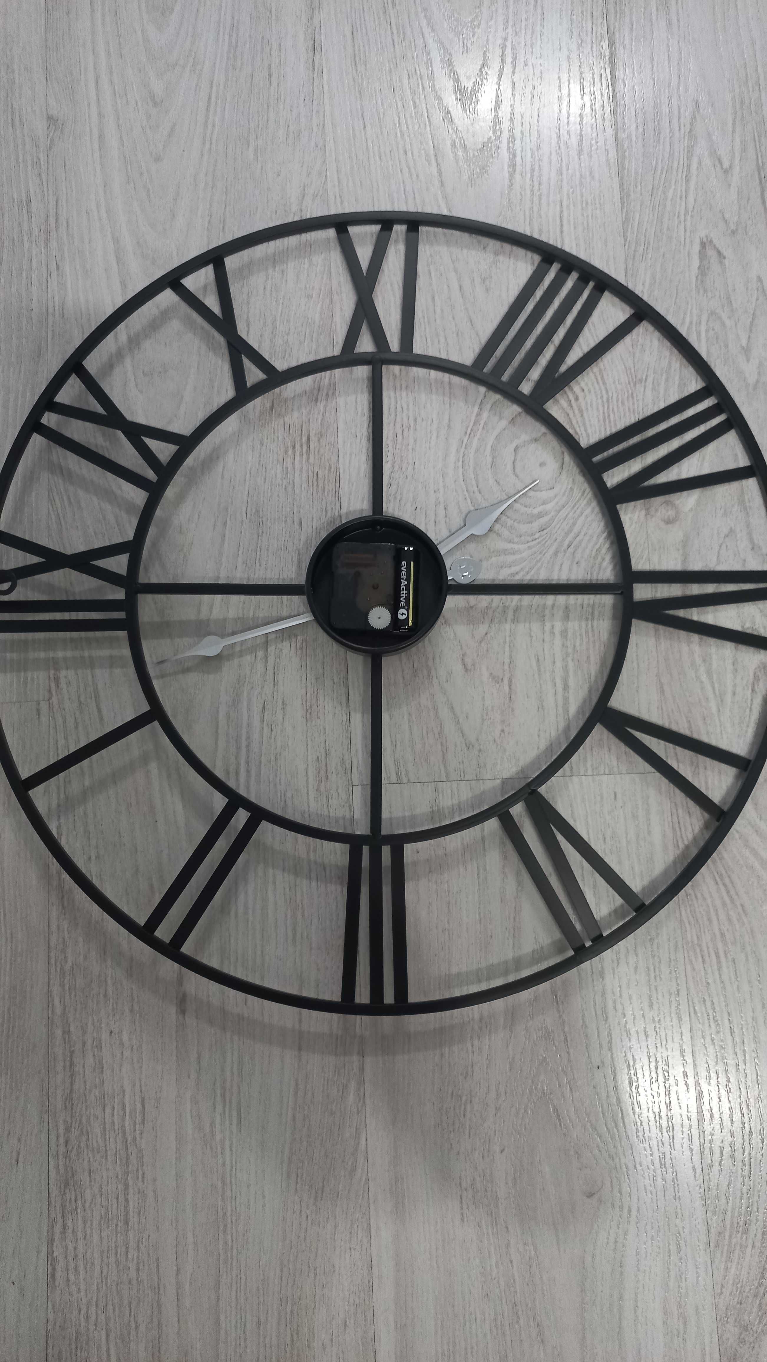 Zegar ścienny metalowy czarny 50 cm