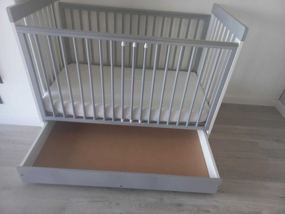Łóżeczko niemowlęce 120x60 KLUPŚ + materac
