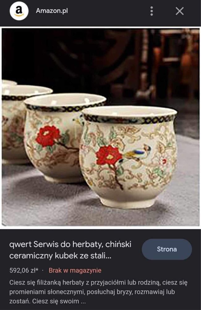 Chińska porcelana, serwis do herbaty