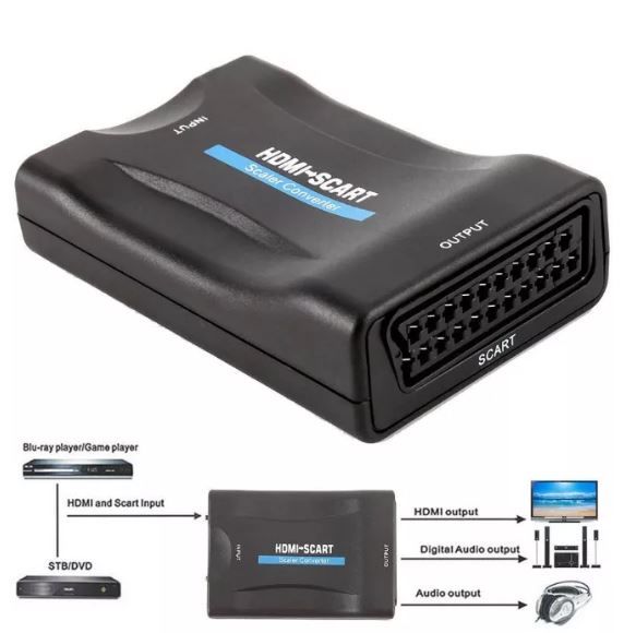 conversor sinal scart para hdmi (novo)