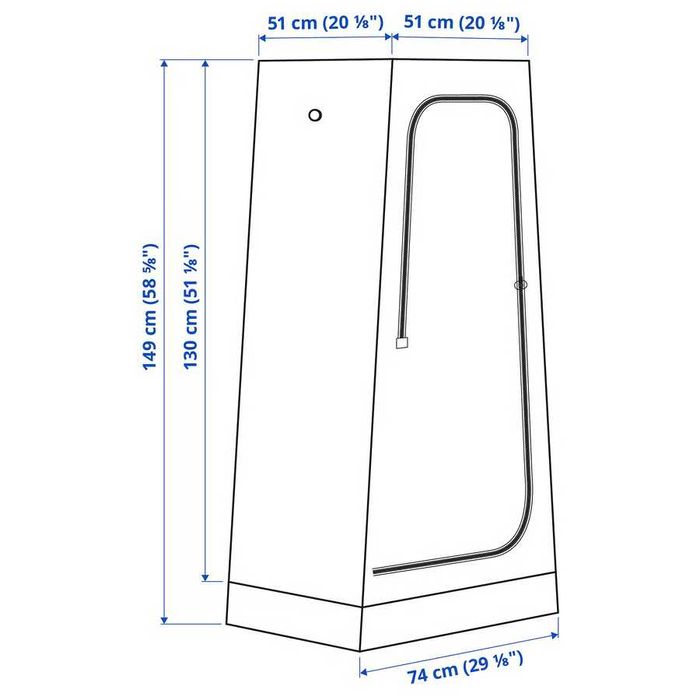 Szafa IKEA VUKU 74 x 149 x 51 cm biały, czerń perlista