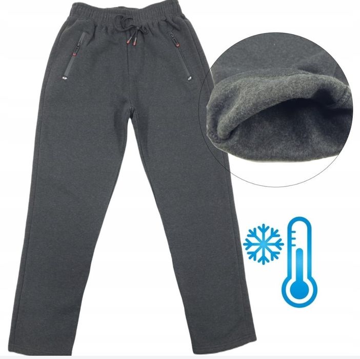 115/120 cm pas męskie spodnie nowe dresowe ocieplane