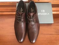 Туфли мужские Braska новые, размер 44, коричневые, кожа.