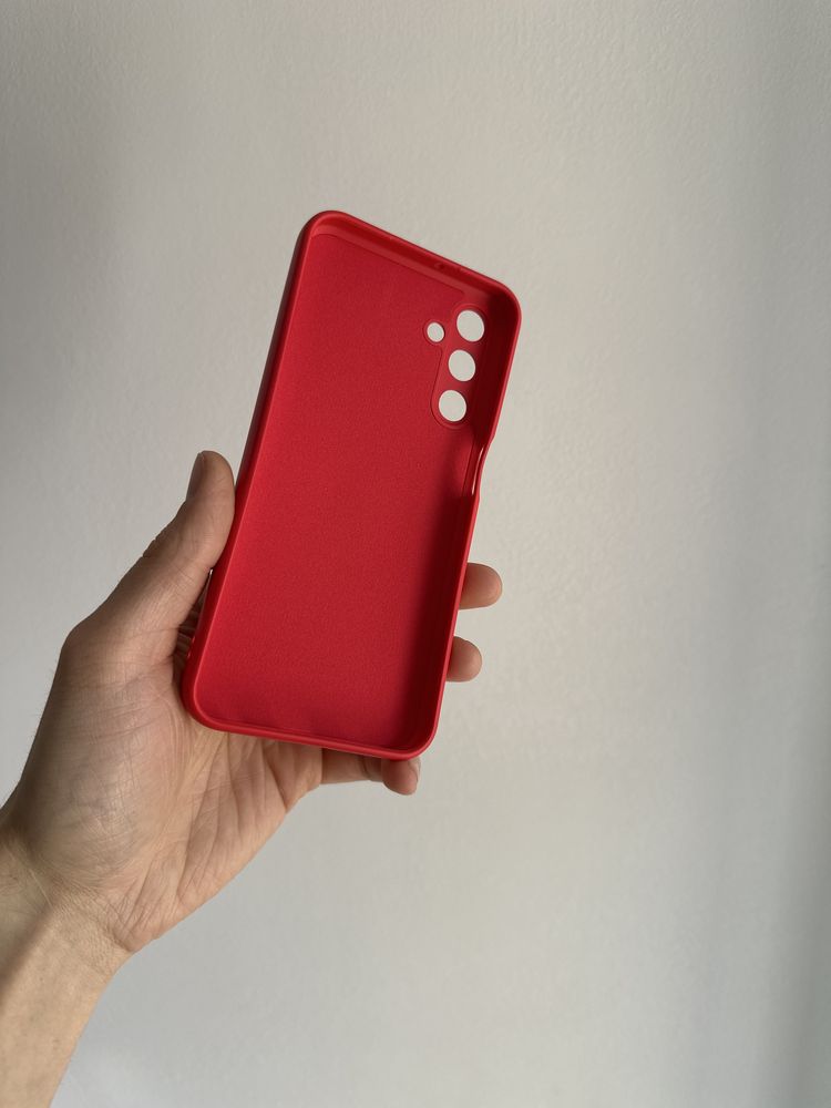 Etui silicon czerwone + SZKŁO hartowane do Samsung M15