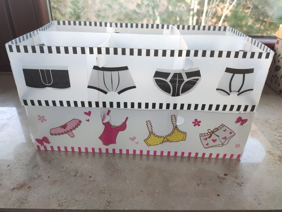 2 pojemniki do przechowywania bielizny