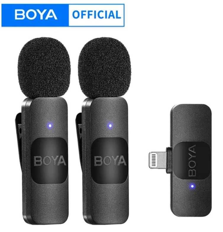 Професійний бездротовий мікрофон Boya BY-V2/BY-V20 Lightning/Type-C