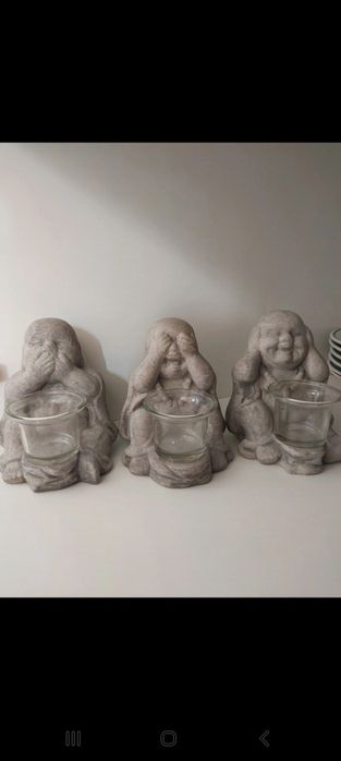 Figurki świecznik Budda 3 szt