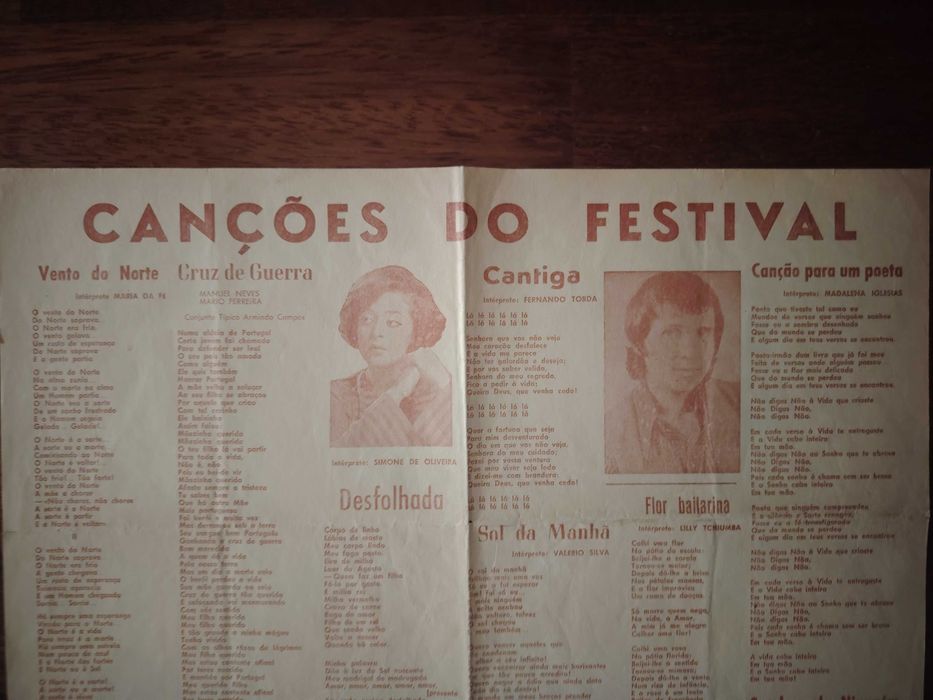 Canções do Festival - cartaz anos 60