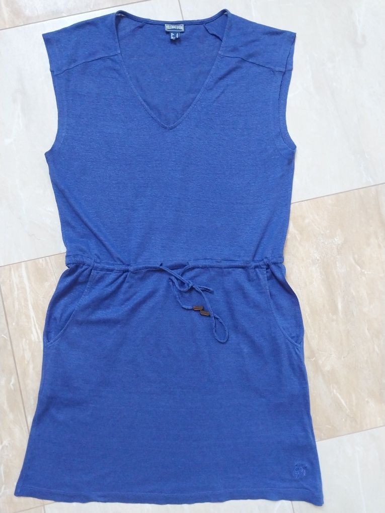 Брендовое Льняное пляжное платье туника Vilebrequin M