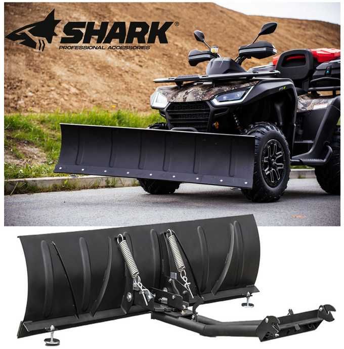 PŁUG/SPYCH STALOWY SHARK 150cm montaż "CLICK" quad atv buggy NOWOŚĆ!