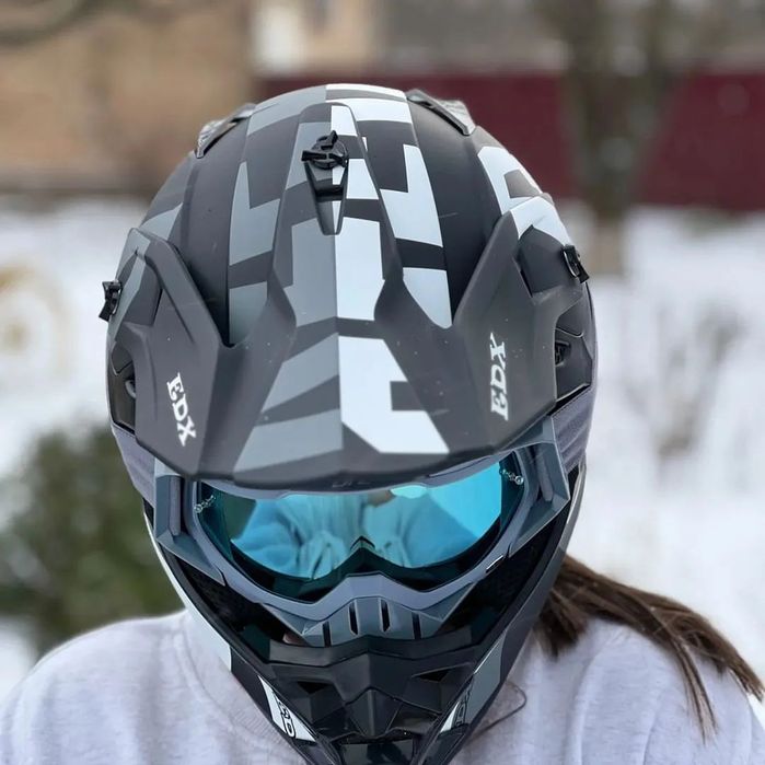 Шлем кроссовый FOX, мотошолом, шлем на мотоцикл ендуро exdrive