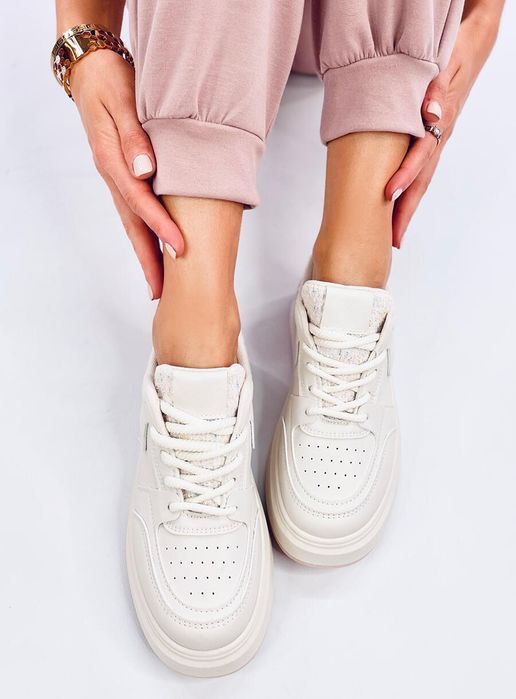 Sneakersy Damskie Pastelowe Motimes Beige Pink