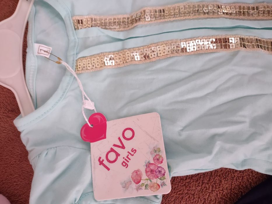 Дитячий набір для дівчинки,лосіни та футболка,1 -1.5 р .