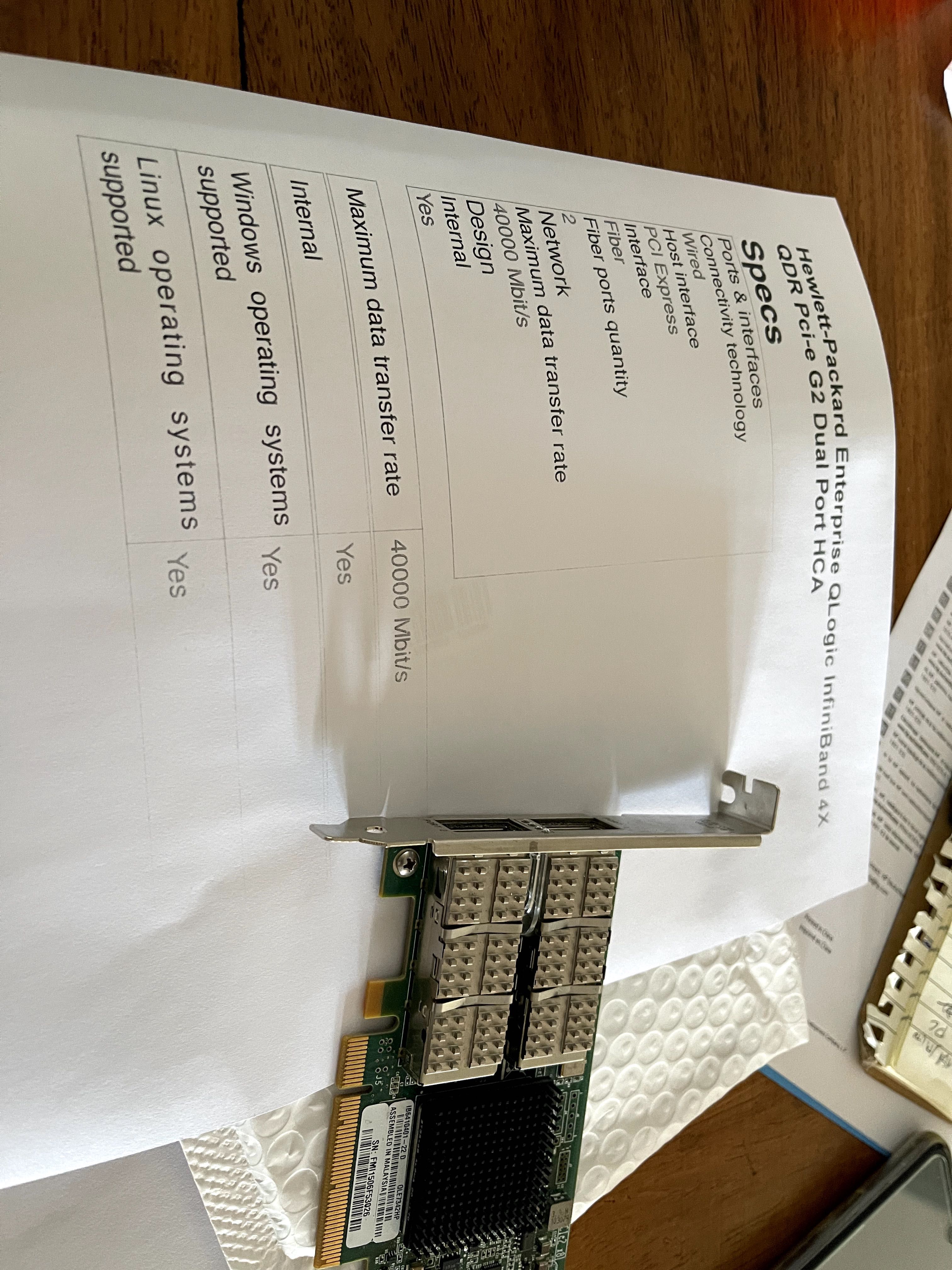 Placa Rede -InfiniBand 4X QDR Pci-e G2 Dual Port HCA
