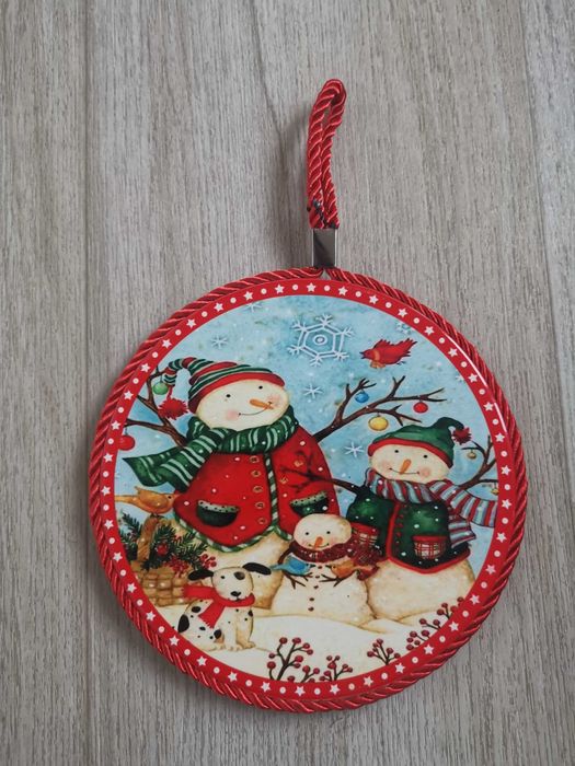 Zimowy obrazek do zawieszenia