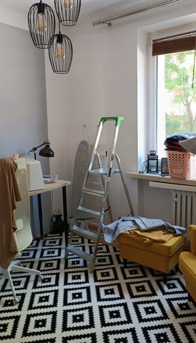 Dywan Ikea 200x300cm geometryczne wzory biały czarny