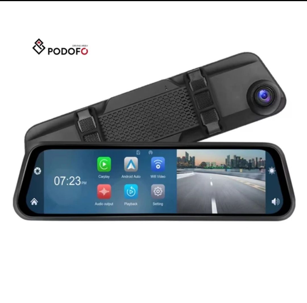 Espelho retrovisor 12 polegadas com Dashcam DVR 4K rádio FM Wi-Fi NOVO