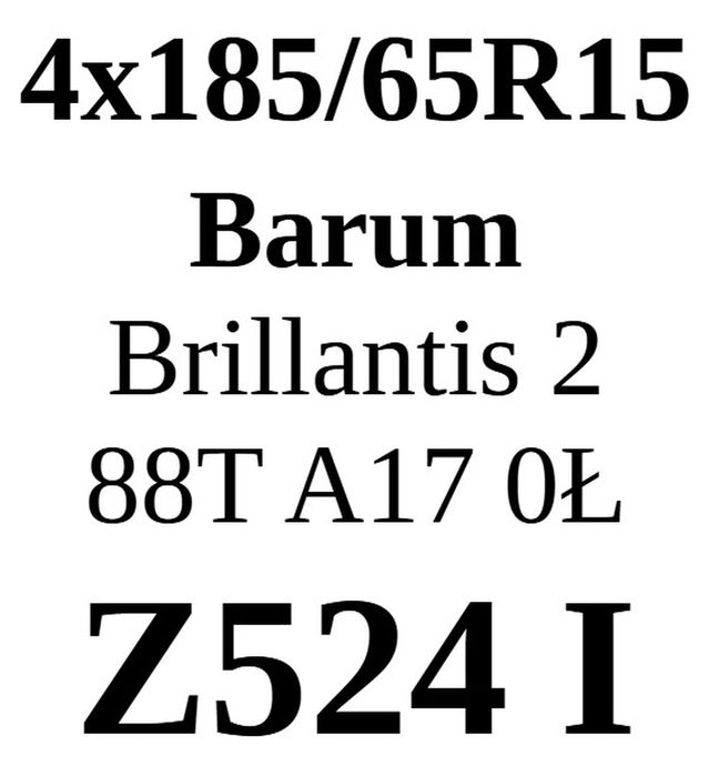 4x 185/65R15 Barum Brillantis 2 88T 6,34mm