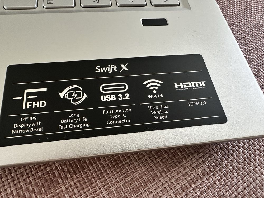 Acer Swift X 14” Ryzen 5 / 16GB / RTX 3050 - stan bardzo dobry