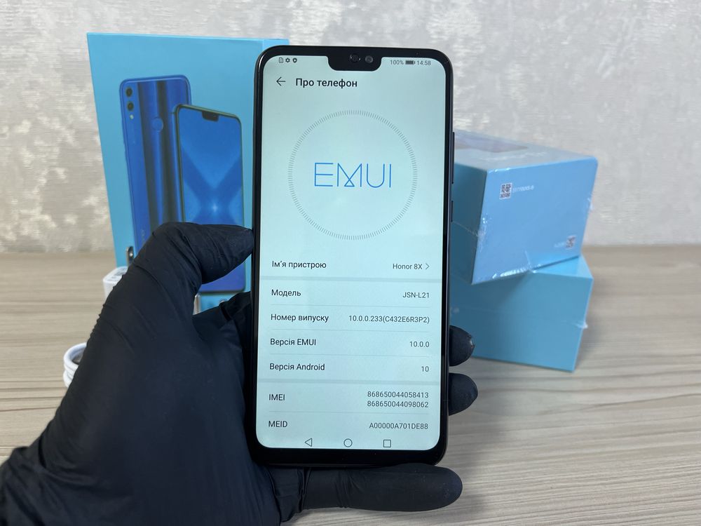Нові!Смартфони Huawei Honor 8X 6/128GB Black+чохол+захисне скло