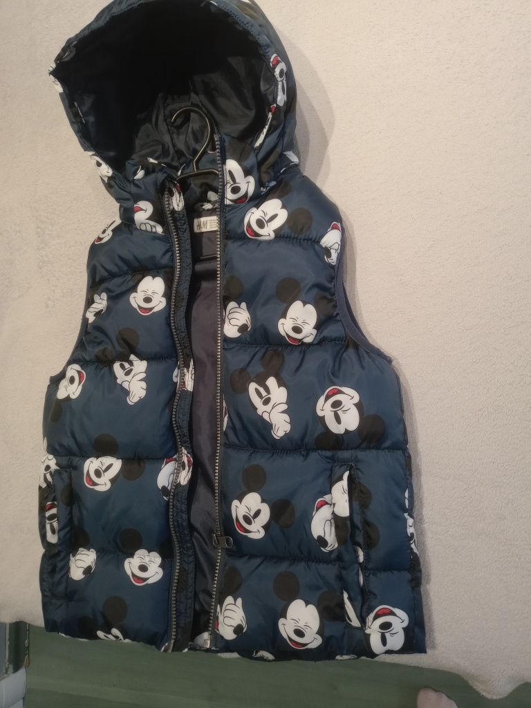 Kamizelka h&m bezrękawnik myszka Miki Mickey Disney 134/140