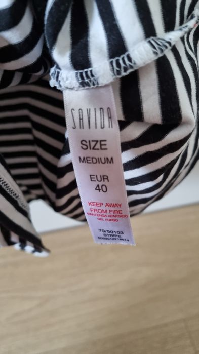 Bluzka ciążowa w paski 40 biało czarna