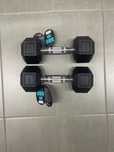 Hantelki HEX 10kg hantle 2x5kg gumowane ciężarki fitness crossfit fit