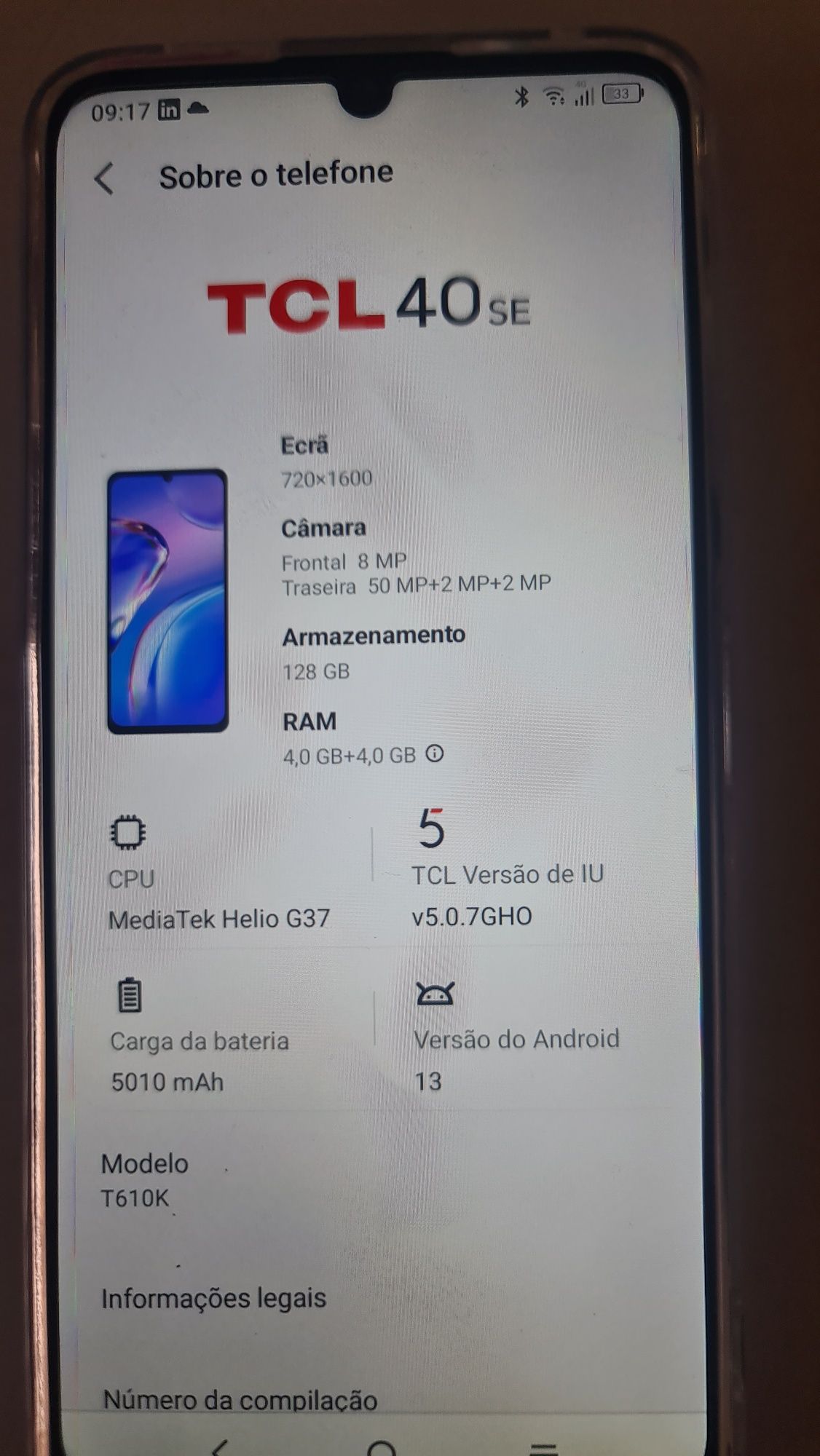 Vendo smartphone TCL 40 SE