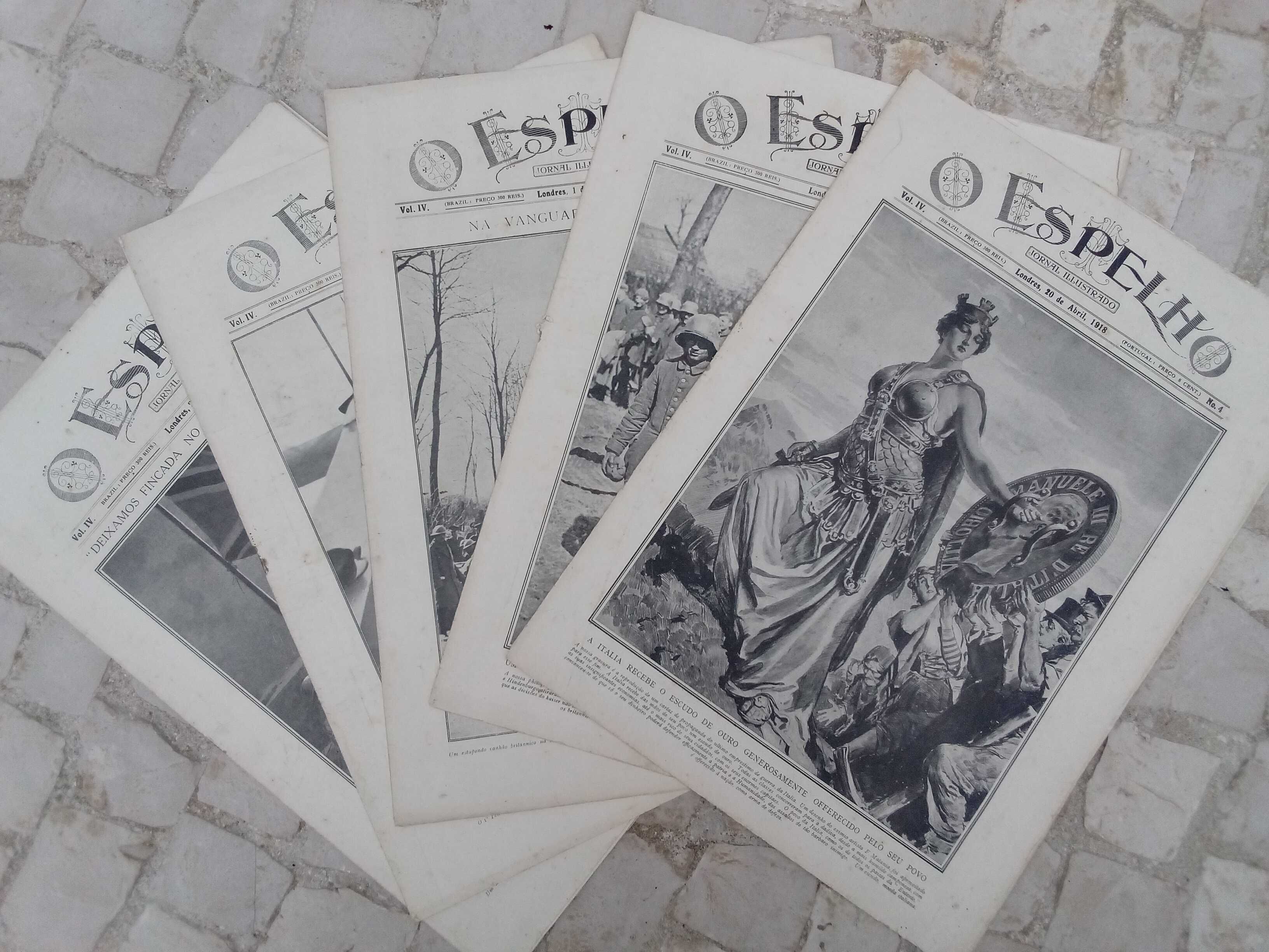 Exemplares raros do jornal ilustrado "O Espelho" (1ª Guerra Mundial)