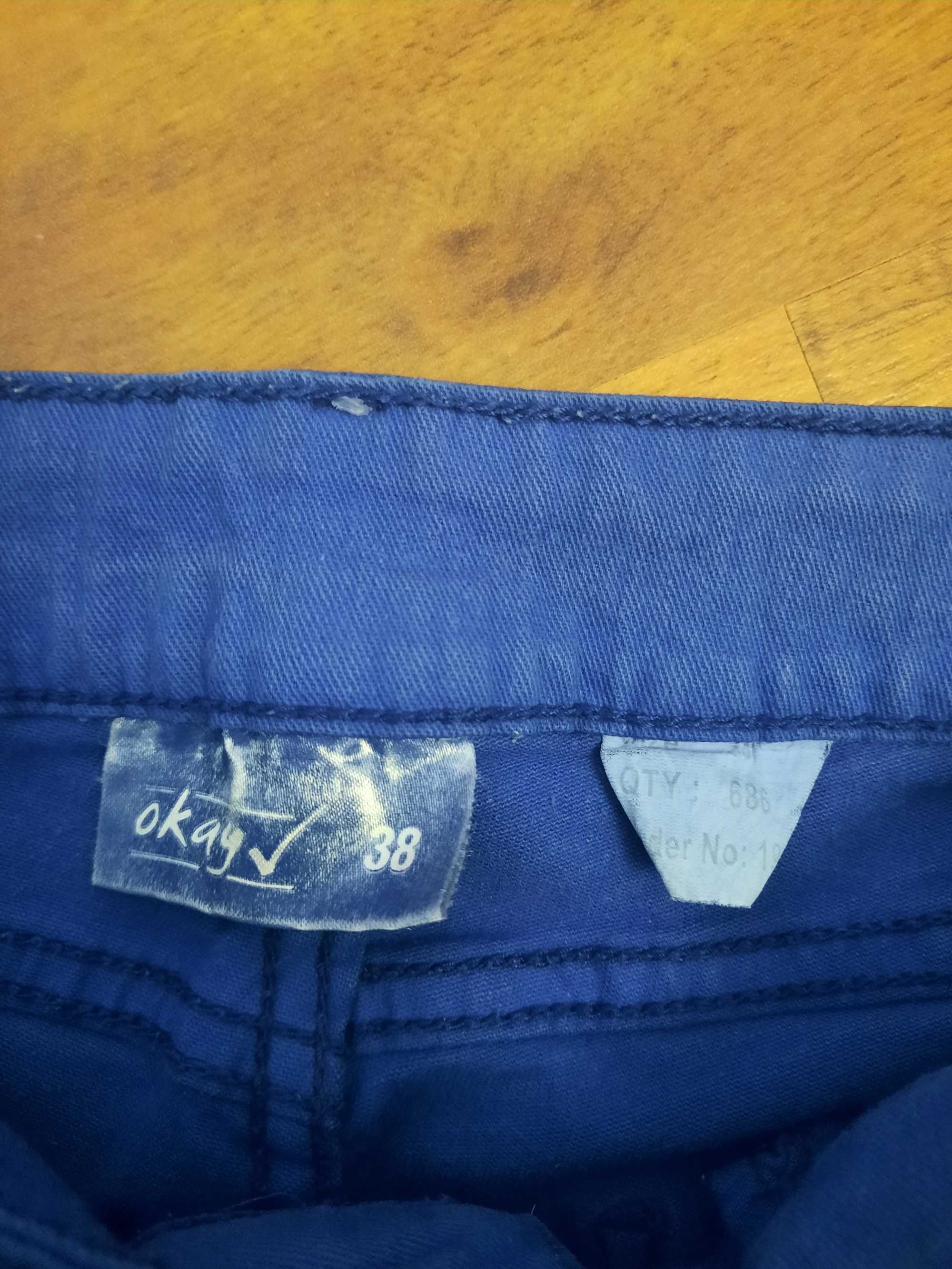 Niebieskie jeansy spodnie jeansowe Okay rozmiar 38