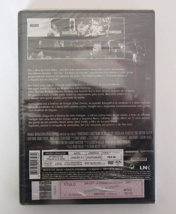 SIN CITY: A Cidade Do Pecado (DVD Novo / Selado)