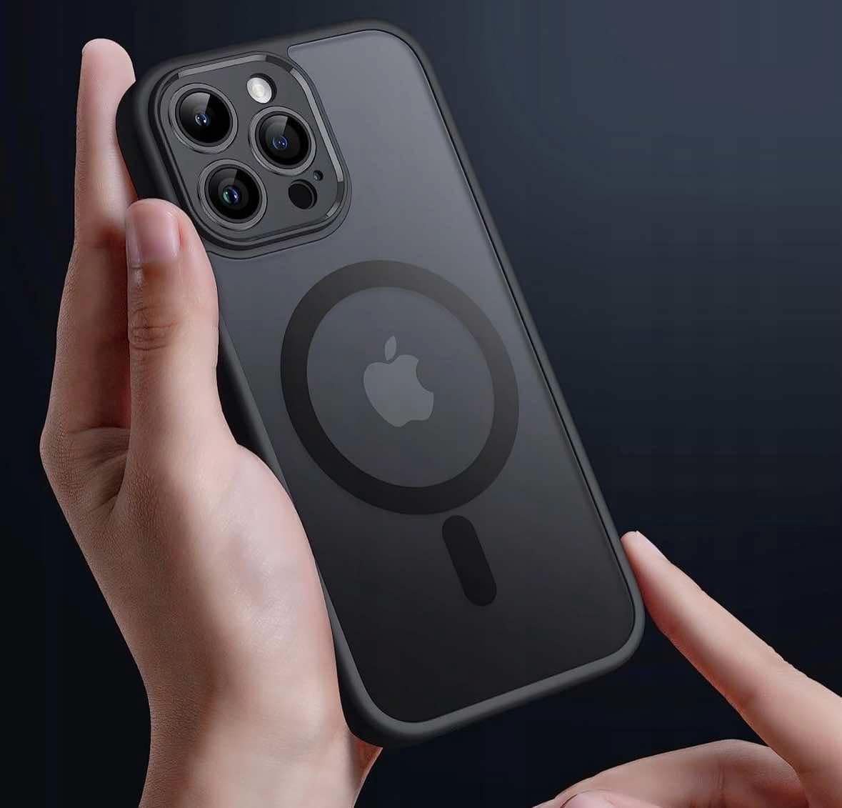 Eleganckie Czarne Etui do iPhone 15 Pro – Maksymalna Ochrona i Styl