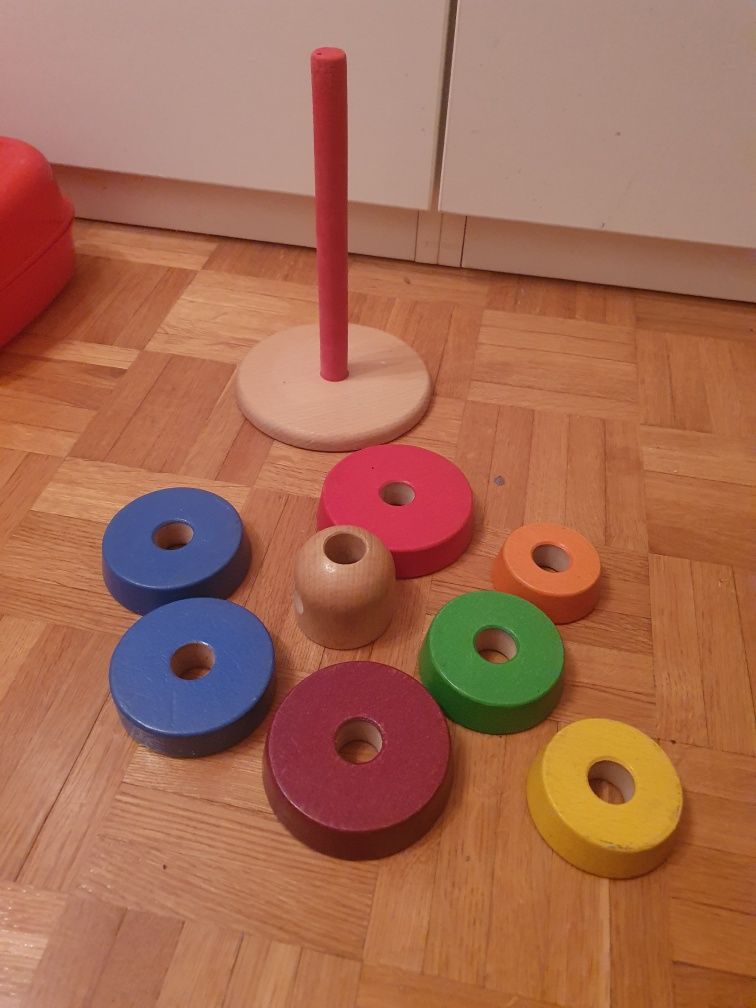 Wieża klocki IKEA latarnia zabawka dla dzieci