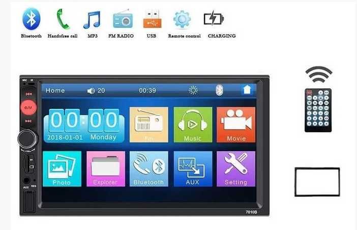 Автомагнітола 7010 2Din з Bluetoth та сенсорною панеллю
