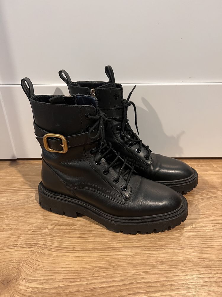 Skórzane buty Zara
