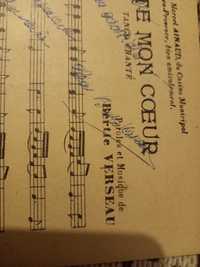 Partituras Antigas (duas estão autografadas pelos compositores)